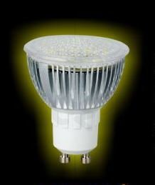 LED žárovka GU10 24LED SMD AL GOLD 4,5W teplá bílá