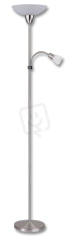 Stojací lampa DUHA E27/100WsE14/40W bílá chrom mat ECOLITE LF34-BI/CHRM