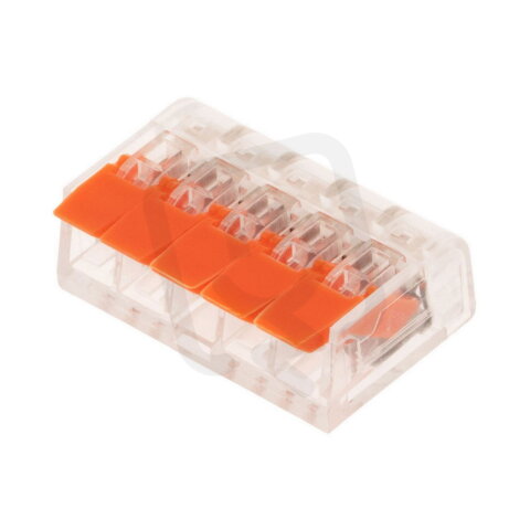 Kabelová svorka s páčkou čirá KS415 5*4 T-LED 112385