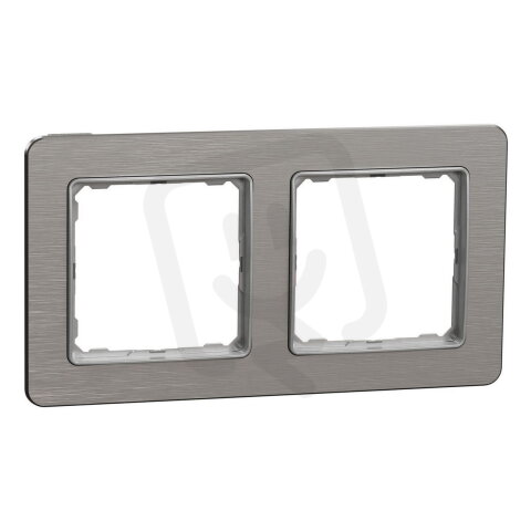 Rámeček dvojnásobný Leštěný Hliník,Sedna Design/Elements SCHNEIDER SDD370802U