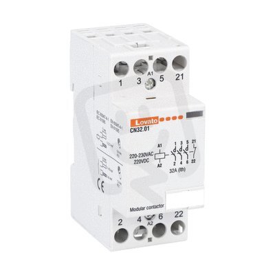 Lovato CN3201220 Instalační stykač 32A 3Z+1V 220/230V AC