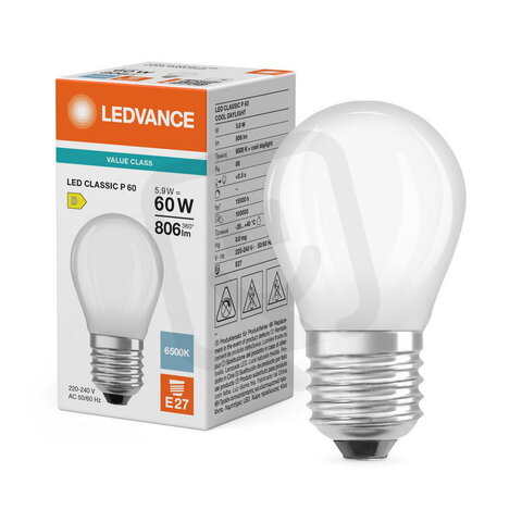 Světelný zdroj LED CLASSIC P V 5.9W 865 Frosted E27 LEDVANCE 4099854785443