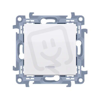 Ovládač zapínací, s orientačním LED, řazení 1/0 So, 10AX, 250V, bílá
