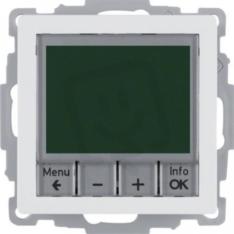 Digitální termostat s nastavením času, Q.x, bílá sametová BERKER 20446089