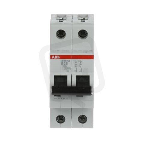 S202M-B25 2F jistič 25 A char. B 10kA ABB 2CDS272001R0255
