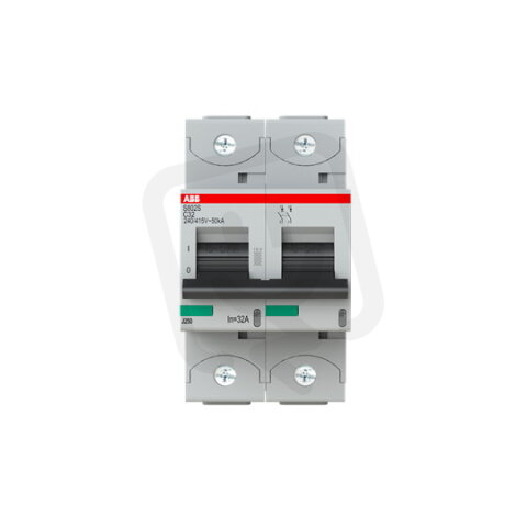 S802S-C32 jistič 2p char. C 32A s klecovou svorkou Icu 50kA ABB 2CCS862001R0324