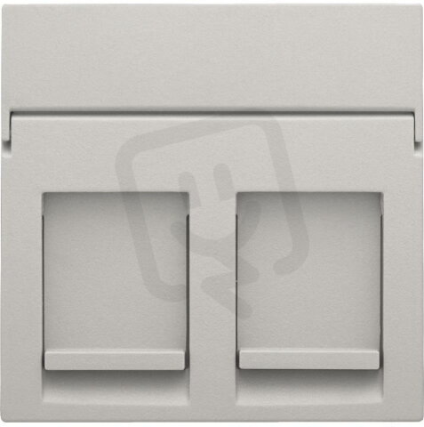 Středový kryt datazásuvky 2xRJ-LIGHT GREY NIKO 102-65200