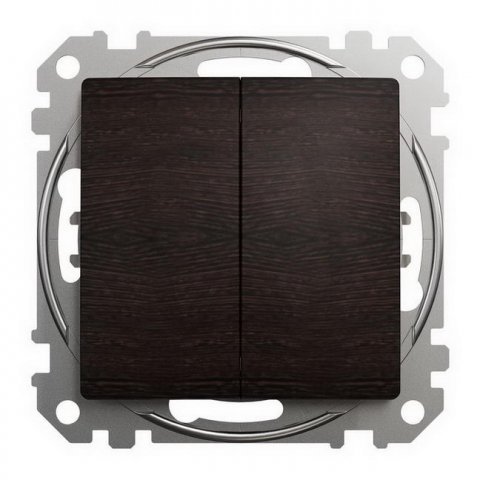 Sedna D/E Přepínač dvojitý střídavý ř.6+6, Wenge SCHNEIDER SDD181108