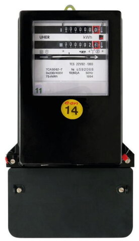 Elektroměr ETD 10(60)A 3f 2-tar. na kříž mech. číselník úředně ověřen 1008980
