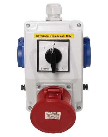 Zásuvková krabice se spínačem I-0-II  IP44 1x400V/32A/5 2x230V/16A SB325