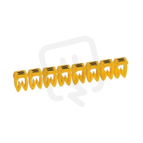 CAB3 PÁS ZNAČEK ''W'' ČERNÁ NA ŽLUTÉM POZADÍ 25KS PRO KABELÁŽ DO 0,5MM2