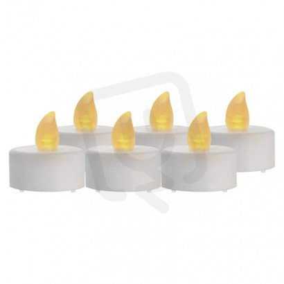 LED dekorace - čajová svíčka bílá, CR2032, vnitřní, vintage, 6 ks EMOS DCCV11