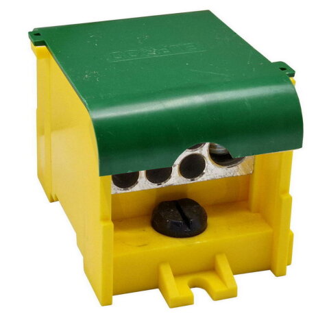 Distribuční blok DTB 120/50+6x16 žluto-zelený ELEKTRO BEČOV UB12050A24