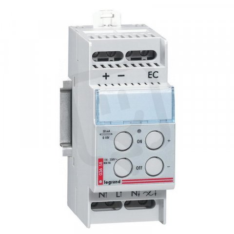 STMÍVAČ S DÁLKOVÝM OVLÁDÁNÍM 600W 1-10V 2MODULOVÝ LEGRAND 003658