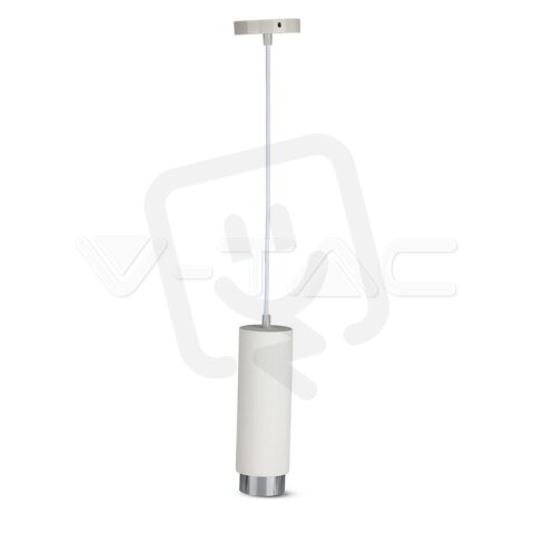 GU10 Fitting Gypsum Pendant Suspended Metal Chrome Bottom, VT-864 V-TAC SKU3129