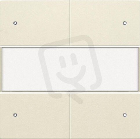 Středový kryt 4xbezpot.tlačítko 24V+LED/LABEL-CREAM NIKO 100-40350