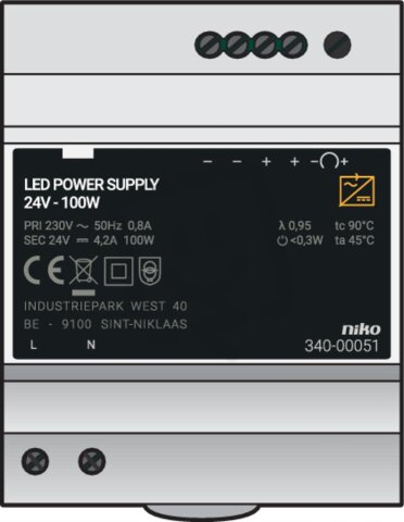 Modulární napájecí zdroj 24 V DC 100W NIKO 340-00051