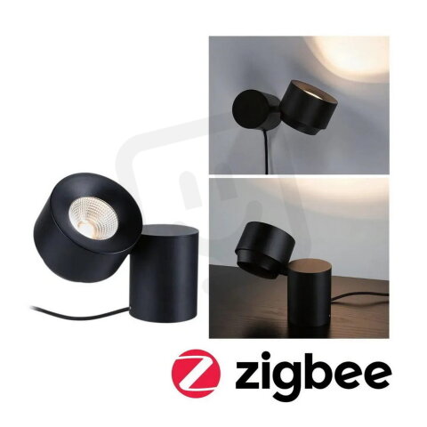 LED stolní lampa Smart Home Zigbee Puric Pane 2700K 3W černá PAULMANN 79781