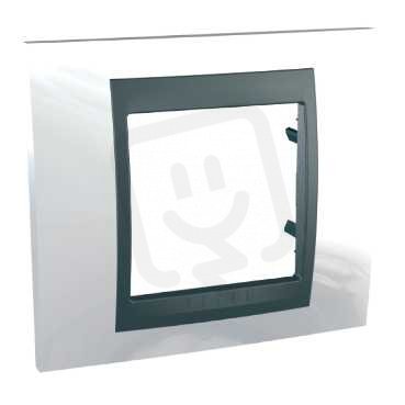 Unica Top Krycí rámeček jednonásobný, White/Grafit SCHNEIDER MGU66.002.292