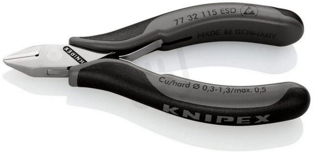 Boční štípací kleště pro elektroniku ESD 115 mm KNIPEX 77 32 115 ESD