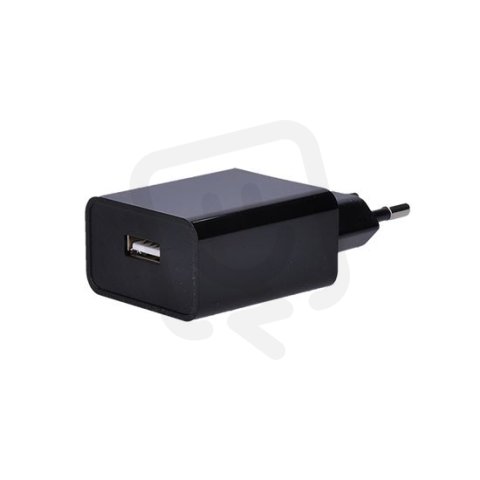 USB nabíjecí adaptér, 1x USB, 2400mA, AC 230V, černý SOLIGHT DC47