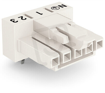 Zásuvka na desky plošných spojů úhlové provedení 5pól. bílá WAGO 890-825/011-000