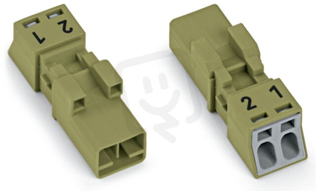 Zástrčka 2pól. Kód. B světle zelená WAGO 890-272