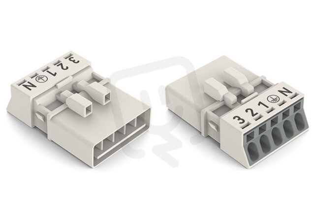 Zástrčka 5pól. Kód. A bílá WAGO 890-235