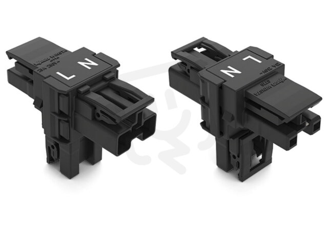 T-rozdělovač 2pól. Kód. A černá WAGO 770-1615