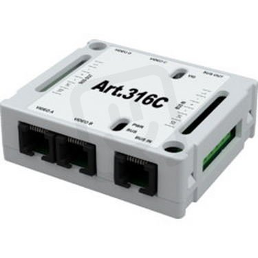 Video distributor pro 4 monitory, připojení přes 4x RJ45 VIDEX ART. 316C