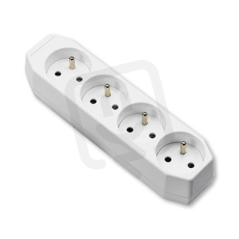 ABB 5546-2004 Zásuvka pohyblivá 4násobná, s ochrannými kolíky, 16 A