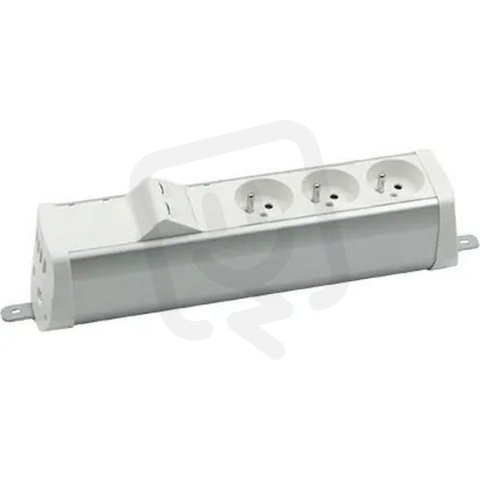 Prohloubený zásuvkový blok: 3x 250 V typ E + 2x zásuvka RJ45 bílá