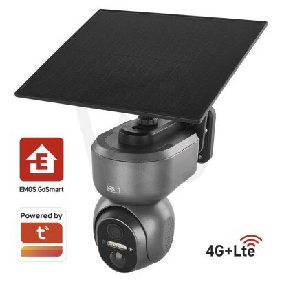 GoSmart Venkovní otočná kamera IP-6000 OWL s 4G/LTE, šedá EMOS H4058