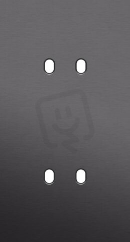 2násobný čelní panel, svislý, NIKO Toggle alu BLACK BRUSHED 224-57852
