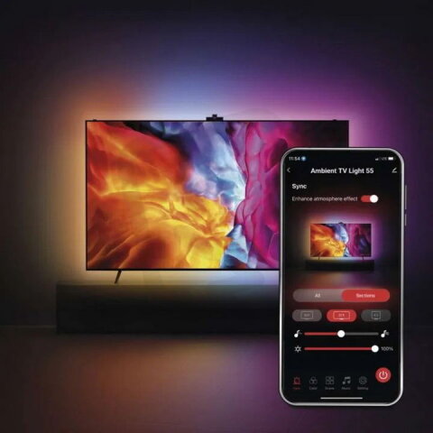 GoSmart Ambientní LED RGB osvětlení za TV 55 (139 cm) EMOS ZTV55