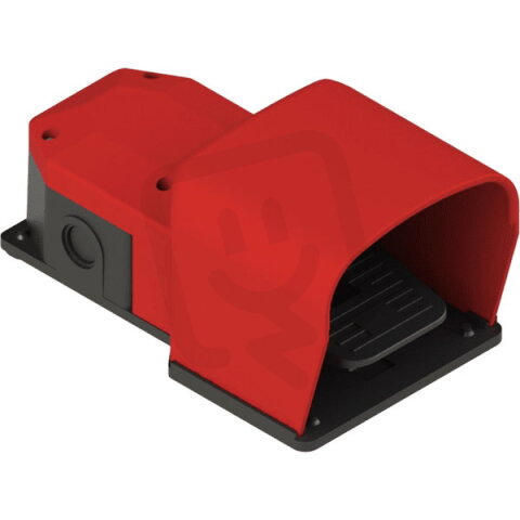 Nožní spínač PX22040, červený, IP53 (2NO+2NC), dvoustupňový PIZZATO PX22040