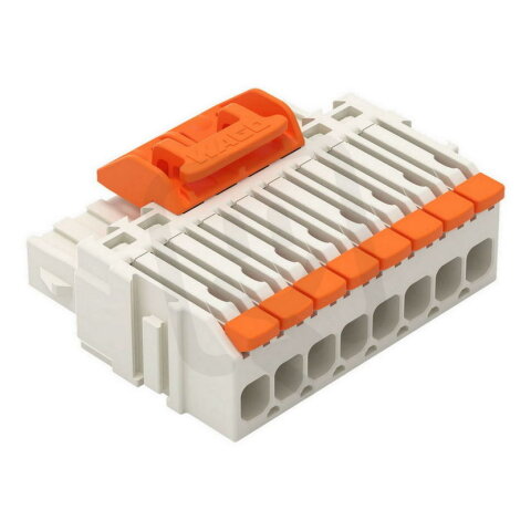 1vodičová pružinová svorkovnice, Páčka, Push-in CAGE CLAMP, Světle šedá