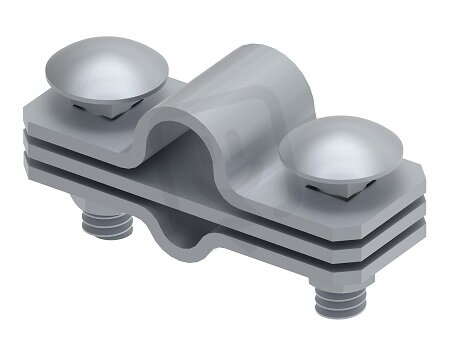 Spojovací svorka na drát, pásku a tyč d16mm, 8/10mm, páska 40mm, StZn 110112
