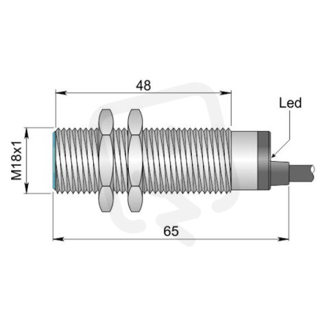 Indukční senzor d18 mm - Atex prach AECO SI18-A5 NC AD3