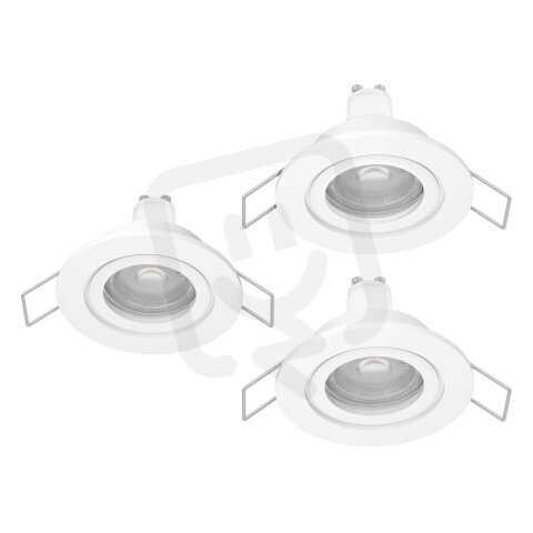 Vestavné svítidlo BARRANCO 3X GU10 d84 13,5W IP44 bílá EGLO 902235