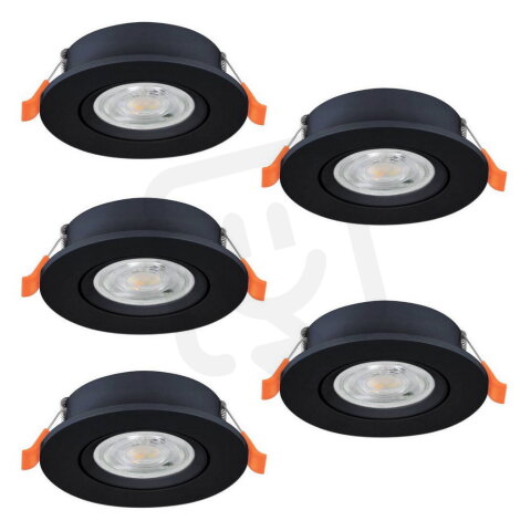 Vestavné svítidlo BARRANCO 5XLED-CCT d90 22,5W IP20 černá EGLO 902266