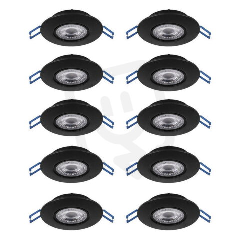 Vestavné svítidlo GEDREZ SET 10XLED-CCT d90 14,9W IP20 černá EGLO 300192