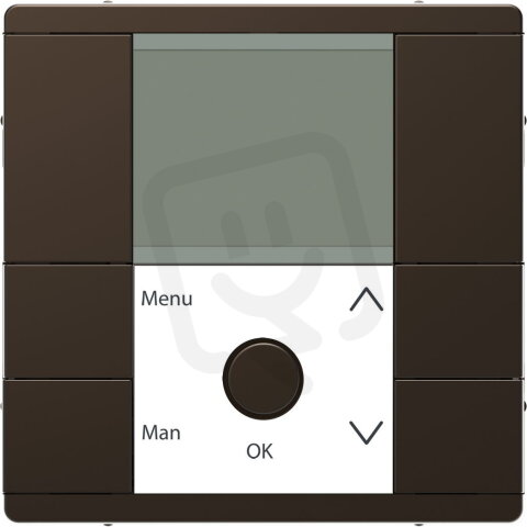 Modul časového spínače, Merten System D, s displejem, mocca, plast MEG5755-6052