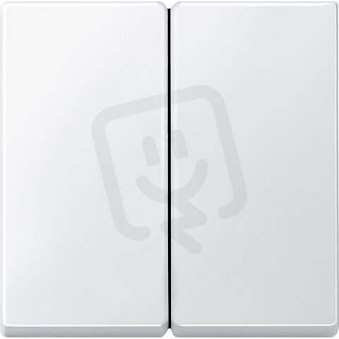 Dvojitá klapka, Merten System M, polar white, termoplast matný SCHNEIDER 433519