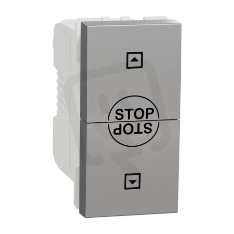 Žaluziový spínač NOVÁ UNICA 10A, 1M, Aluminium SCHNEIDER NU310830SC