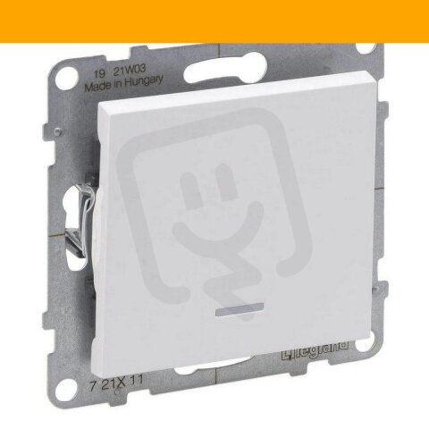 SUNO BÍLÁ SPÍNAČ Č.1 PODSV. LEGRAND 721111RD
