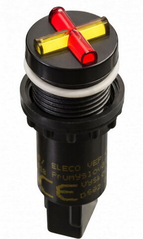 Ukazatel stavu SUS-01 Y/R 125DC 22mm žlutá/červená ELECO 31012323