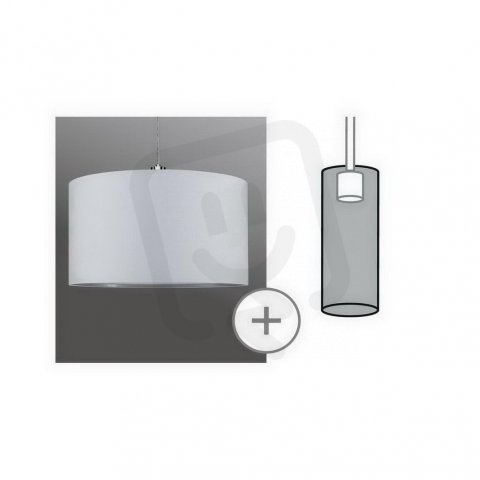 URail 2Easy látkové stínidlo Tessa bílé max. 50W O 45cm 953.66 PAULMANN 95366
