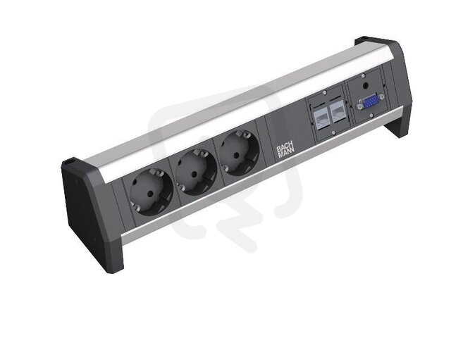 Bachman 339.1005 DESK 3xSchuko 2xCAT6A 1xVGA+jack GST18