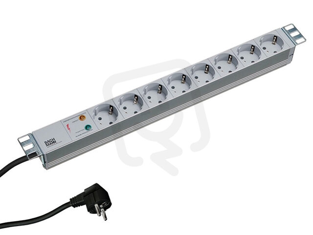 Bachman 333.404 19'' 1U 8xCEE7/3 1xOVP power 2,0m CEE7/7